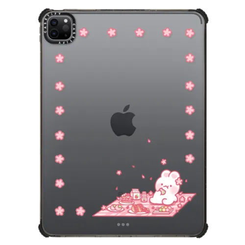 Hanami Picnic by Creampuffs | iPad Pro 11-inch (3rd/4th gen) / iPad Impact Case / Black | Image 1
